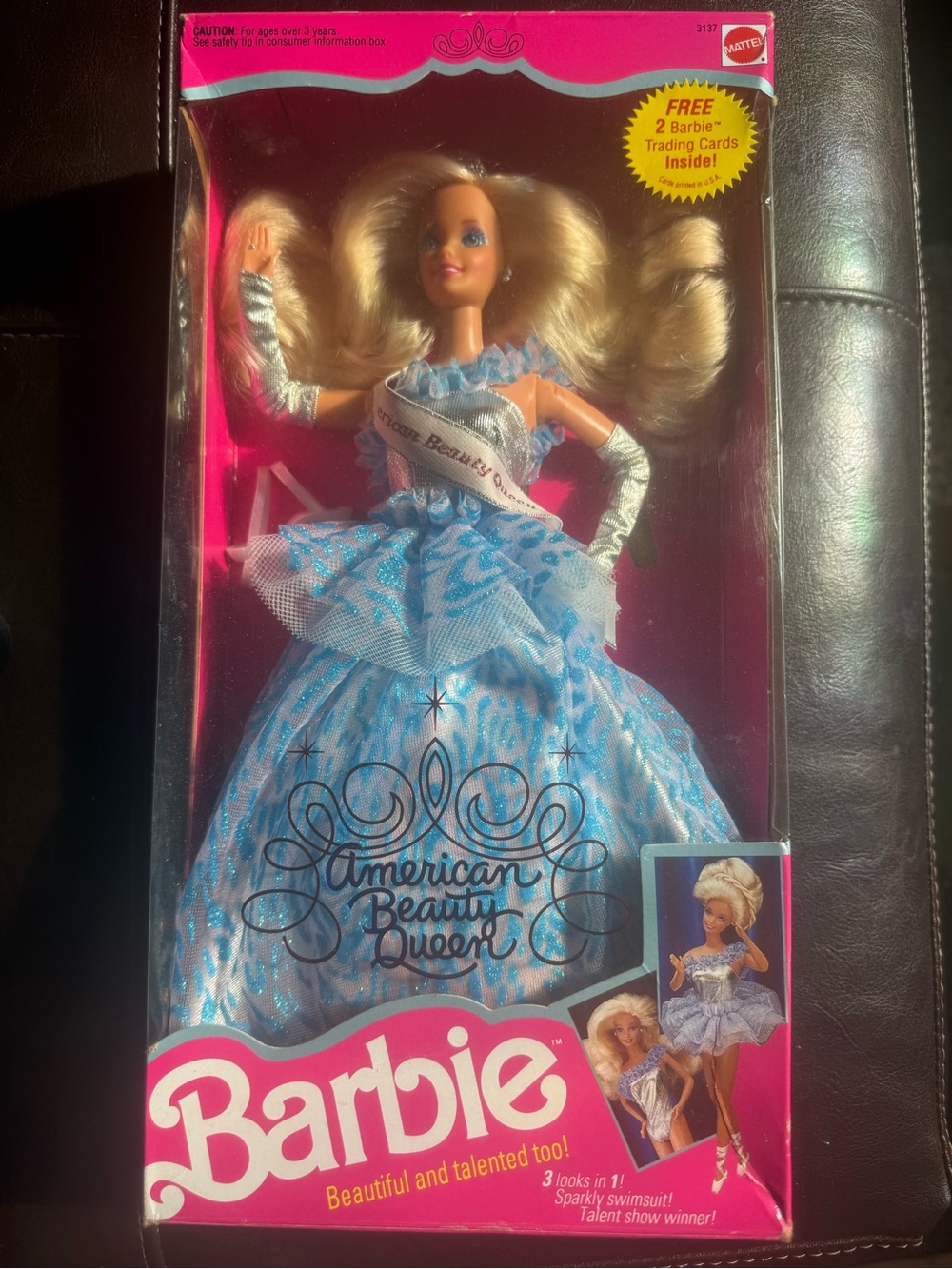 Barbie Blue and White American Beauty Queen Doll - Barbie